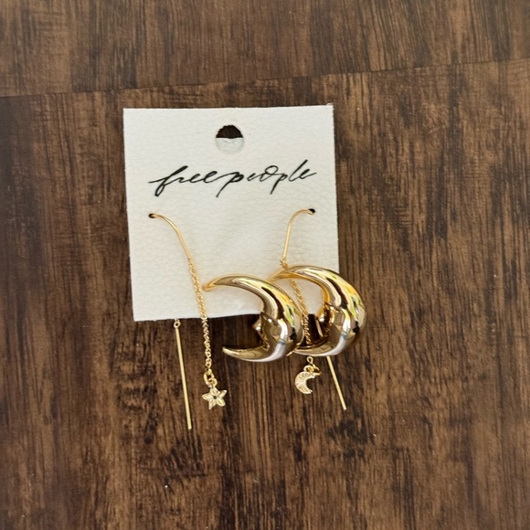 Free people my lucky moons and stars earrings set - Picture 2 of 12